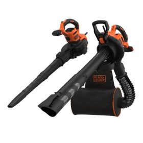   Black and Decker BEBLV300-QS Lombszívó,lombfúvó változtatható sebességű avartakarító innovatív levélgyűjtő hátizsákkal