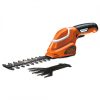 Black and Decker GSL700-QW Akkus sövényvágó és fűnyíró olló készlet