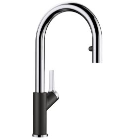   Blanco CARENA-S Silgránit Fekete színű-CR Vario Gránit - króm csaptelep (526172)