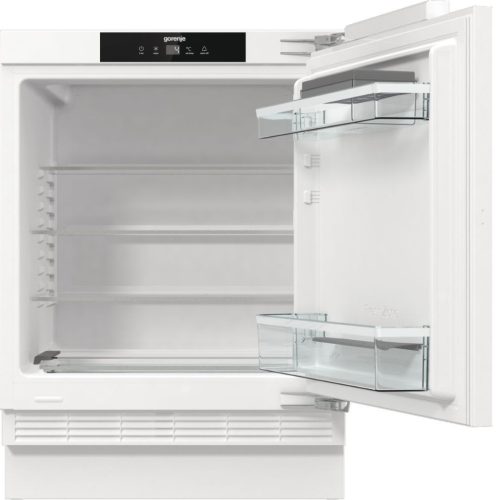 Gorenje RIU609EA1 Beépíthető Egyajtós hűtőszekrény, bútorlap nélkül E Energiaosztály, Hűtő: 138L, Nofrost nélkül, Zajszint: 37 dB, Szél: 59.5 cm, Mag: 81.8 cm, Mély: 54.5 cm, Digitális kijelzővel