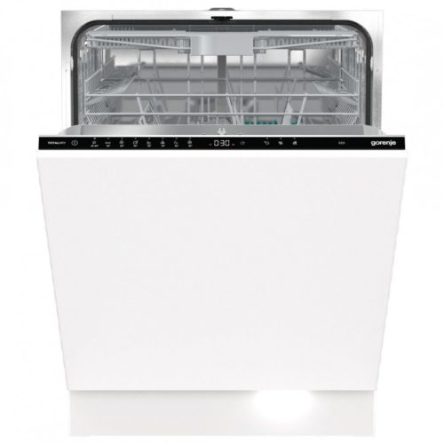 Gorenje GV663D60 Beépíthető mosogatógép, bútorlap nélkül 16 teríték, 11 L fogyasztás, 8 program,  44 dB zajszint, D energia, Felső evőeszköztartó , 60 cm, Digit. kijelző, Automata ajtónyitással