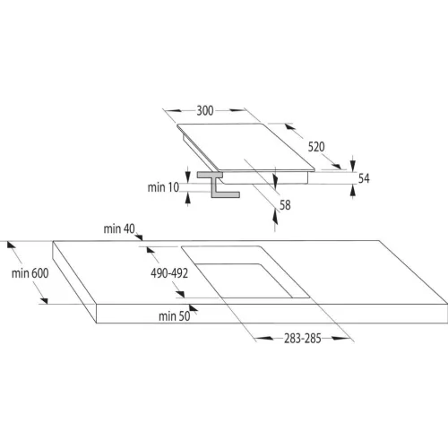 Gorenje GI3201BC Beépíthető Indukciós főzőlap Keret nélküli,3600 W,Érintőszenzoros,Gyerekzár,1 fázisra köthető