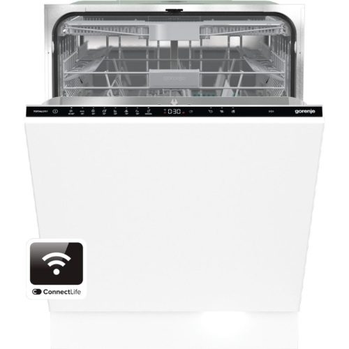 Gorenje GV673B60 Beépíthető mosogatógép, bútorlap nélkül 16 teríték, 7.5 L fogyasztás, 7 program, 42 dB zajszint, B energia, Felső evőeszköztartó , 60 cm, Digit. kijelző, Automata ajtónyitással