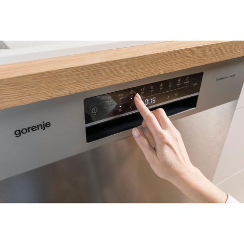 Gorenje GS643E90X Szabadonálló mosogatógép 16 teríték,11 L,6 prog.,47 dB,E,Felső evőeszk.,60 cm,Digit.kijelző,Autom.ajtónyit.nélkül