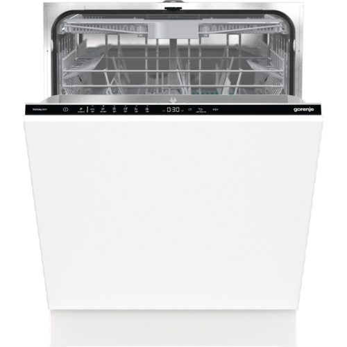 Gorenje GV16D Beépíthető mosogatógép, 16 teríték,11 L,6 prog.,44 db,D,Felső evőeszk.tálca,60 cm,Digit.kijelző