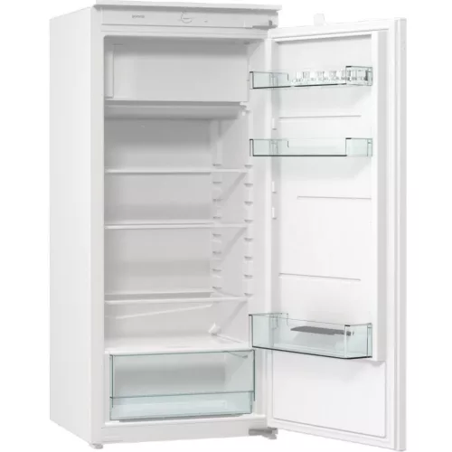 Gorenje RBI412EE1 Beépíthető Egyajtós hűtőszekrény fagyasztóval, E,165L/15L,Nofrost nélkül,39 dB,Szél: 54 cm,Mag: 122.5 cm,Mély: 54.5 c