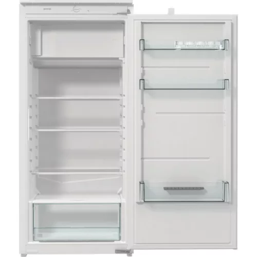 Gorenje RBI412EE1 Beépíthető Egyajtós hűtőszekrény fagyasztóval, E,165L/15L,Nofrost nélkül,39 dB,Szél: 54 cm,Mag: 122.5 cm,Mély: 54.5 c