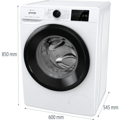 Gorenje WPNEI72ASWIFI Elöltöltős mosógép A Energiaosztály, 7 kg, Normál mélység, 1200 fordulat/perc, Centrifugálási zajszint: 74 dB, Inverter motorral, Gőzfunkcióval