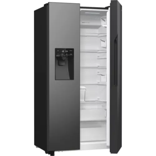 Gorenje NRR9185ESBXL Side-by-side hűtőszekrény E Energiaosztály, Hűtő: 376L, Fagyasztó: 190L, Nofrost, Zajszint: 39 dB, Szél: 91.5 cm, Mag: 178.6 cm, Mély: 69.8 cm, Digitális kijelzővel