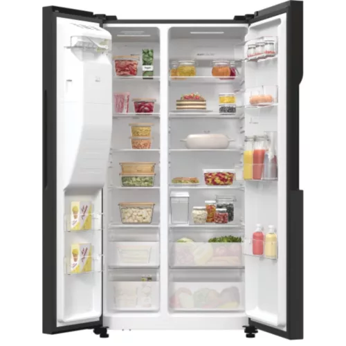 Gorenje NRR9185ESBXL Side-by-side hűtőszekrény E Energiaosztály, Hűtő: 376L, Fagyasztó: 190L, Nofrost, Zajszint: 39 dB, Szél: 91.5 cm, Mag: 178.6 cm, Mély: 69.8 cm, Digitális kijelzővel