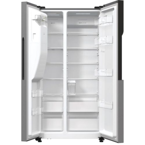 Gorenje NRR9185ESXL Side-by-side hűtőszekrény E Energiaosztály, Hűtő: 376L, Fagyasztó: 190L, Nofrost, Zajszint: 39 dB, Szél: 91.5 cm, Mag: 178.6 cm, Mély: 69.8 cm, Digitális kijelzővel