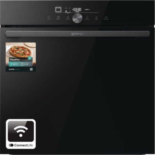 Gorenje GO66E PIZZA 350C Beépíthető Gőzsütő 23 funkcióval, Digit. Kijelzővel, 77 L, Teleszkópos sütősín, Öntisztító funkció: Könnyen tisztítható