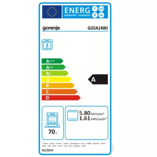 Gorenje GG5A14WJ Gáztűzhely