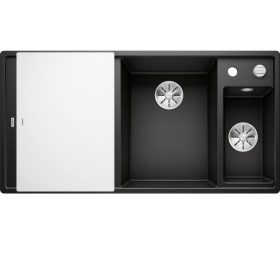   Blanco AXIA III 6S Silgránit jobbos Fekete színű üveg tart.Gránit mosogatótál (525850)