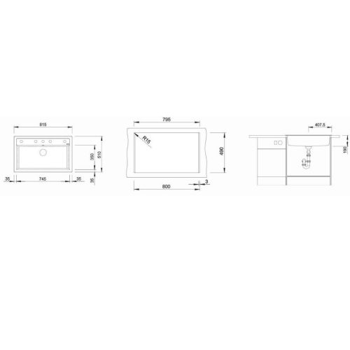 Blanco DALAGO 8 Silgránit Fekete színű-EXC Gránit mosogatótál (525877)
