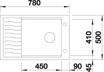 Blanco ELON XL 6S Silgránit Fekete színű Gránit mosogatótál (525883)