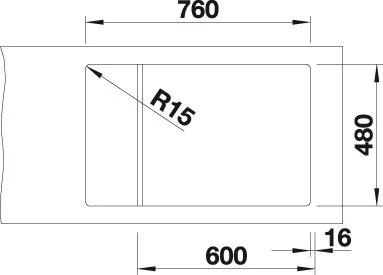 Blanco ELON XL 6S Silgránit Fekete színű Gránit mosogatótál (525883)