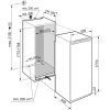 Liebherr IRBci 5170 Beépíthetőegyajtós hűtőszekrény, bútorlap nélkül C Energiaosztály, Hűtő: 296L, Nofrost nélkül, Zajszint: 32 dB, Szél: 55.9 cm, Mag: 177.2 cm, Mély: 54.6 cm, Digitális kijelzővel