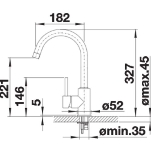 Blanco MIDA Silgránit Törtfehér színű Gránit csaptelep (526966)
