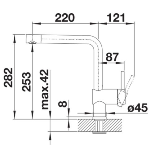 Blanco LINUS Silgránit Törtfehér színű Gránit csaptelep (526961)