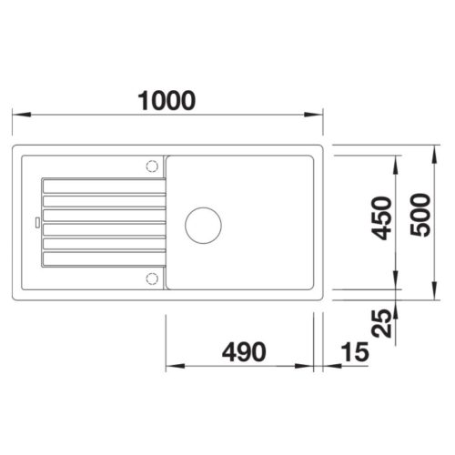 Blanco ZIA XL 6S Silgránit Vulkánszürke színű Gránit mosogatótál (527400)