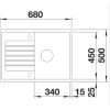 Blanco ZIA 45S Compact Silgránit Vulkánszürke színű Gránit mosogatótál (527380)