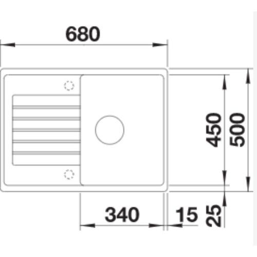 Blanco ZIA 45S Compact Silgránit Vulkánszürke színű Gránit mosogatótál (527380)