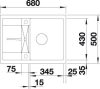 Blanco METRA 45S Compact Silgránit Vulkánszürke színű Gránit mosogatótál (527286)