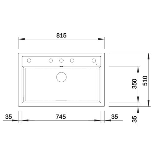 Blanco DALAGO 8 Silgránit Vulkánszürke színű-EXC Gránit mosogatótál (527248)