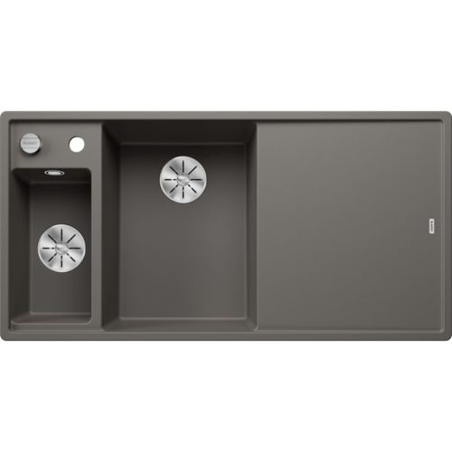 Blanco AXIA III 6S Silgránit balos Vulkánszürke színű üveg tart.Gránit mosogatótál (527226)