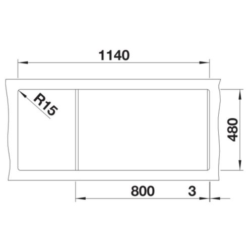 Blanco NAYA 8S Silgránit Törtfehér színű jobbos Gránit mosogatótál (527132)