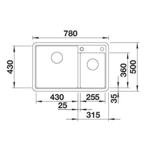 Blanco LEGRA 8 Silgránit Törtfehér színű Gránit mosogatótálca PuraDur® (527089)