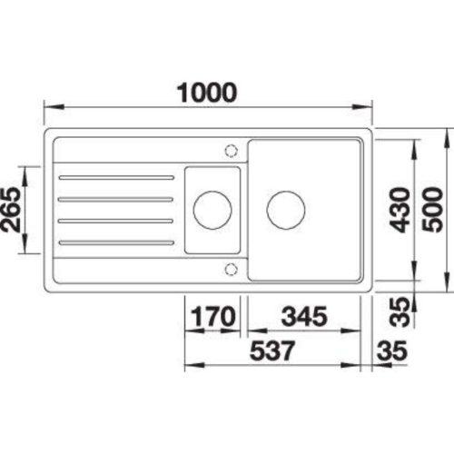 Blanco LEGRA 6S Silgránit Törtfehér színű Gránit mosogatótál PuraDur® (527088)