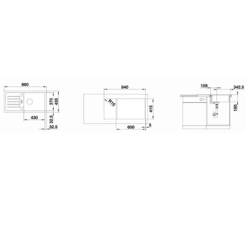 Blanco FAVUM XL 6S Silgránit Törtfehér színű Gránit mosogatótál (527084)