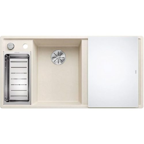 Blanco AXIA III 6S Silgránit balos Törtfehér színű üveg tart.Gránit mosogatótál (527043)