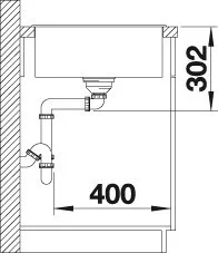 Blanco AXIA III XL 6S Silgránit Vulkánszürke színű fa tart.Gránit mosogatótál (527235)