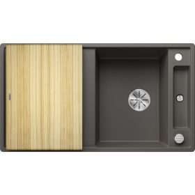   Blanco AXIA III 5S Silgránit Vulkánszürke színű-EXC fa tart.Gránit mosogatótál (527223)