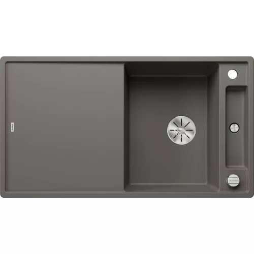 Blanco AXIA III 5S Silgránit Vulkánszürke színű-EXC fa tart.Gránit mosogatótál (527223)