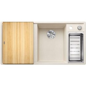   Blanco AXIA III 6S Silgránit jobbos Törtfehér színű fa tart.Gránit mosogatótál (527046)