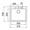 Teka Forsquare 50.40 TGF szürke színű Gránit mosogatótálca (115230006)