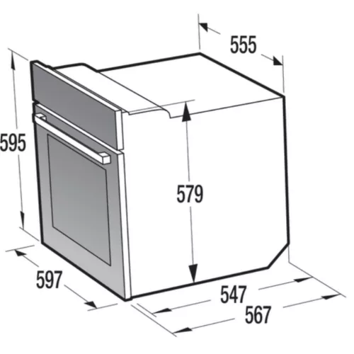 Gorenje BOS67372CLB Beépíthető Sütő 9 funkcióval,77 L,Teleszkópos sütősín nélkül,Gőztisztítás