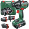 Bosch AdvancedDrill 18 Akkus fúrócsavarozó + Adapterek (2x2,5Ah) kofferben (06039B5008)