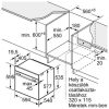 Bosch HBG675BS1 Beépíthető Sütő 13 funkcióval, Digit. Kijelzővel, 71 L, Teleszkópos sütősín nélkül, Öntisztító funkció: Pirolitikus