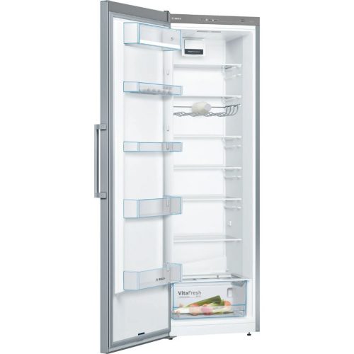 Bosch KSV36VLEP Egyajtós hűtőszekrény E,346L,Nofrost nélkül,39 dB,Szél: 60 cm,Mag: 186 cm,Mély: 65 cm