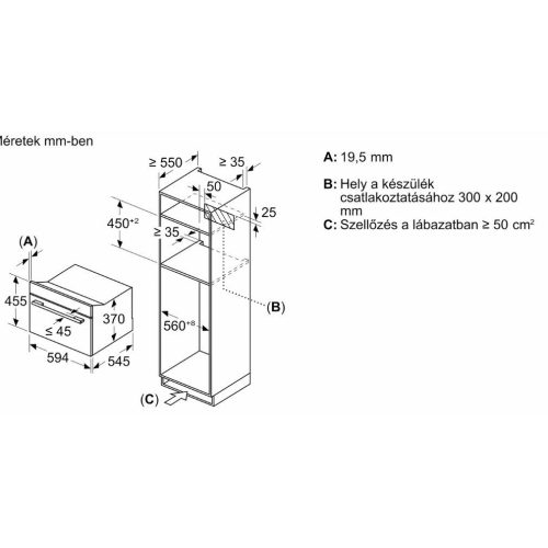 Bosch CEG732XB1 Beépíthető mikrohullámú sütő