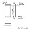 Bosch KIL42NSE0 Beépíthető Egyajtós hűtőszekrény fagyasztóval, bútorlap nélkül E Energiaosztály, Hűtő: 172L, Fagyasztó: 15L, Nofrost nélkül, Zajszint: 35 dB, Szél: 54.1 cm, Mag: 122.1 cm, Mély: 54.8 cm, Digitális kijelző nélkül