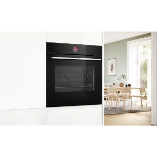 Bosch HBG7341B1 Beépíthető Sütő 14 funkcióval, Digit. Kijelzővel, 71 L, Teleszkópos sütősín nélkül, Öntisztító funkció: Gőztisztítás