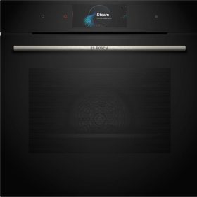   Bosch HRG7784B1 Beépíthető Sütő gőz funkcióval, Digit. Kijelzővel, 71 L, Teleszkópos sütősín nélkül, Öntisztító funkció: Pirolitikus