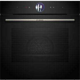   Bosch HSG7364B1 Beépíthető Gőzsütő 21 funkcióval, Digit. Kijelzővel, 71 L, Teleszkópos sütősín, Öntisztító funkció: Gőztisztítás