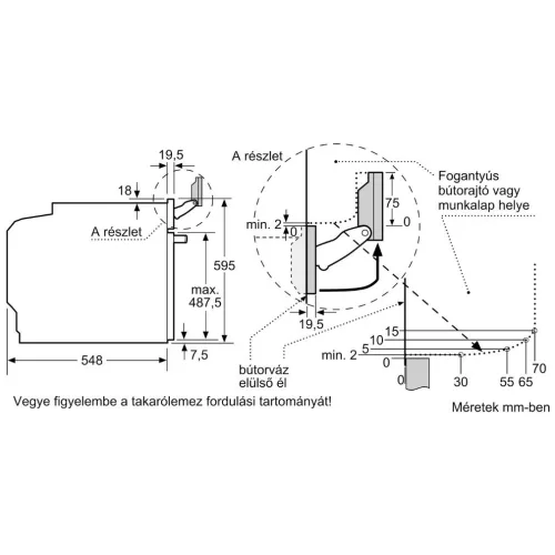 Bosch HSG7584B1 Beépíthető Gőzsütő 23 funkcióval,71 L,Teleszkópos sütősín,Gőztisztítás